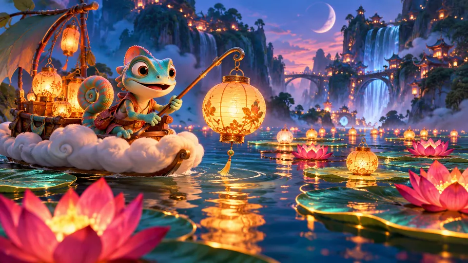 Lantern Lagoon original concept illustration